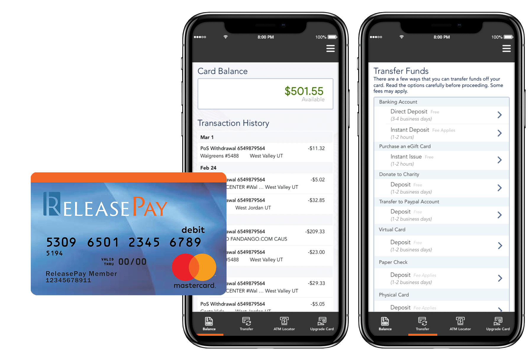 ReleasePay card and Currencie app